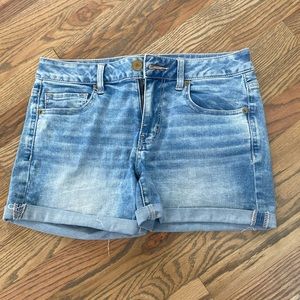 AEO midi jean shorts